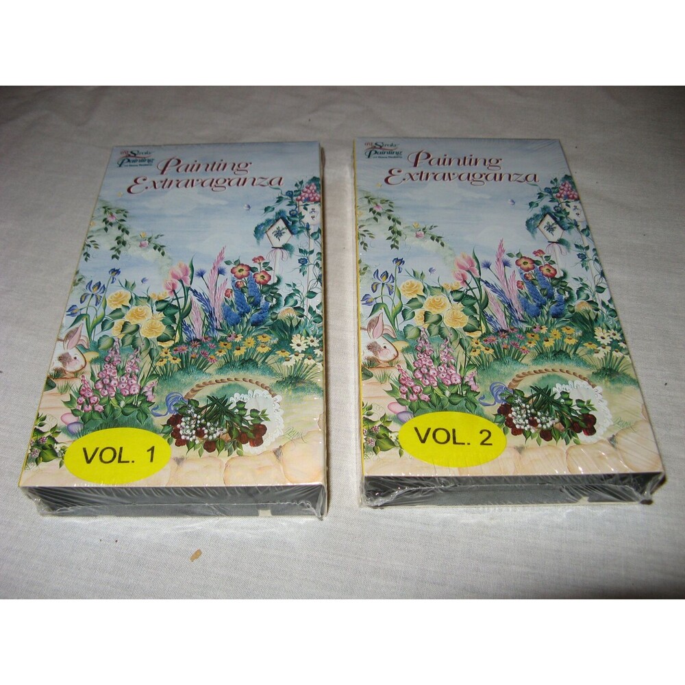 Painting Extravaganza One Stroke Painting Donna Dewberry VHS Tape Vol 1 & 2 NEW